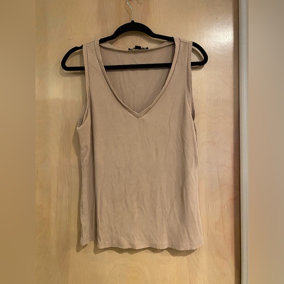 Boston proper size large brown v-neck tank top - Picture 1 of 3